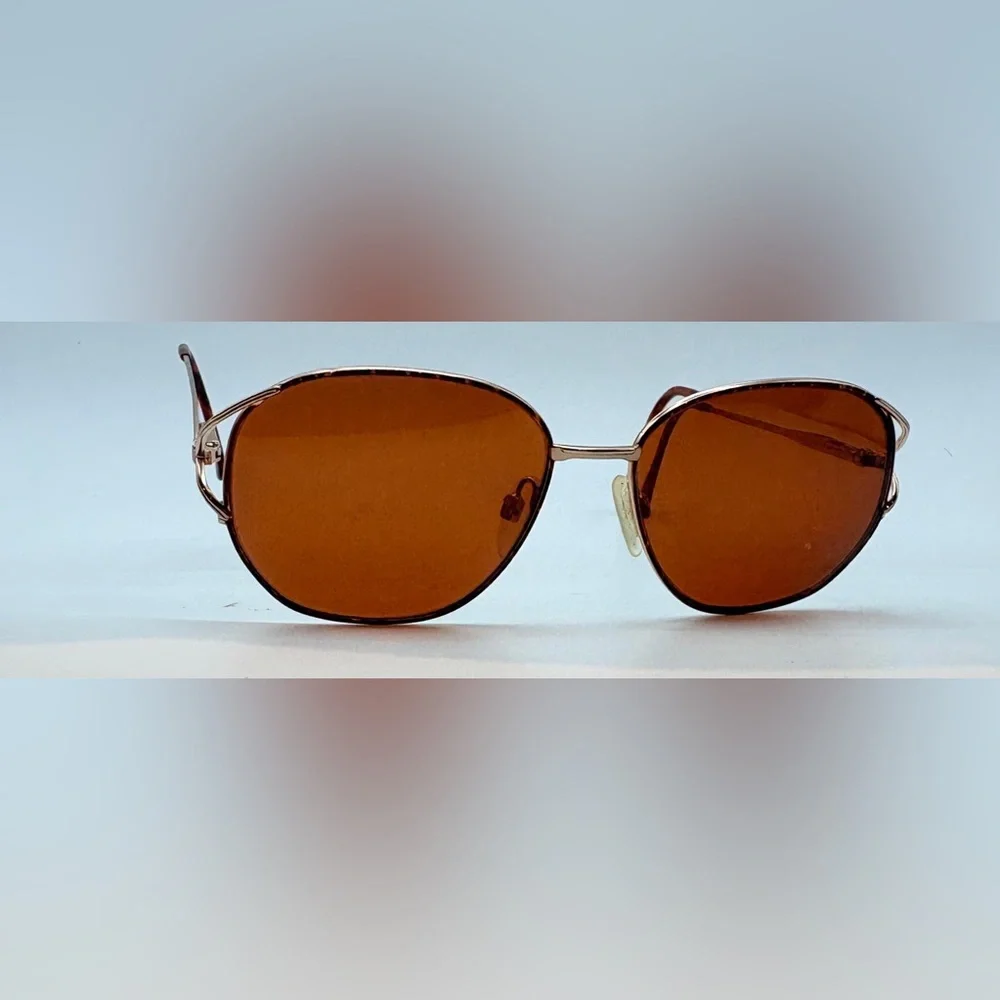 Vintage Tortoise Gold Oval Sunglasses Frames Only